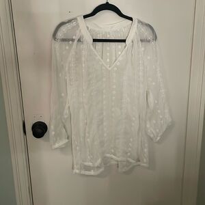 Chic Sheer White Blouse